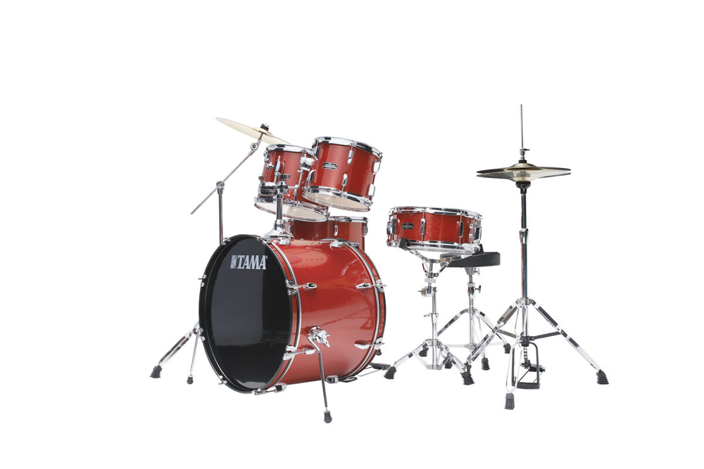 Tama Stagestar na 20 + talerze Meinl + Stołek (Candy Red Sparkle)