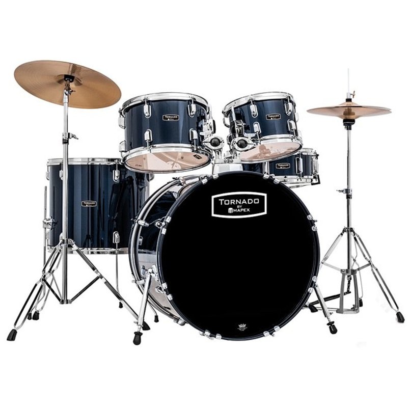 Mapex Tornado 22 Royal Blue + Talerze + Stołek