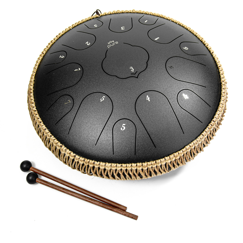 Pure Tongue Drum Lotus 14" 15 tonów (D-Dur) BLACK 