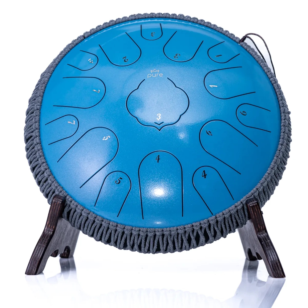 Pure Tongue Drum Lotus 14" 15 tonów (D-Dur) BLUE