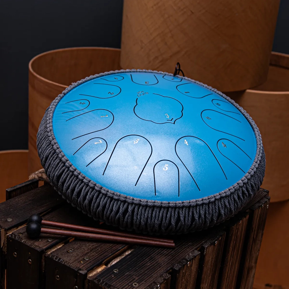 Pure Tongue Drum Lotus 14" 15 tonów (D-Dur) BLUE