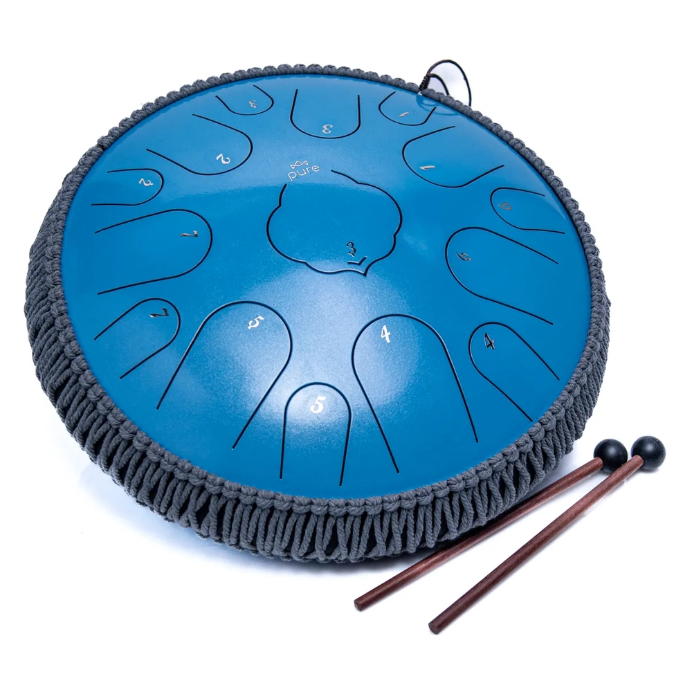 Pure Tongue Drum Lotus 14" 15 tonów (D-Dur) BLUE