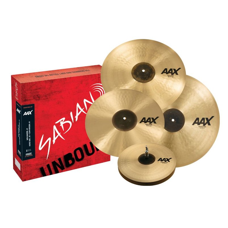 Sabian AAX Promotional Set 14, 16, 21 + 18 FREE Natural