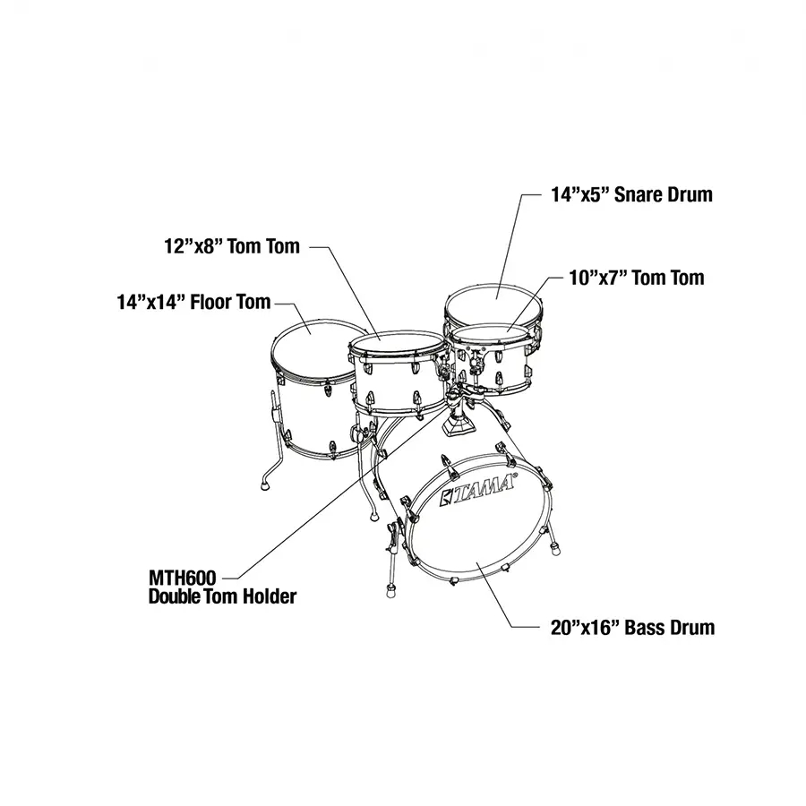 Tama Superstar Classic 20" - Gloss Natural Blonde (shell set)