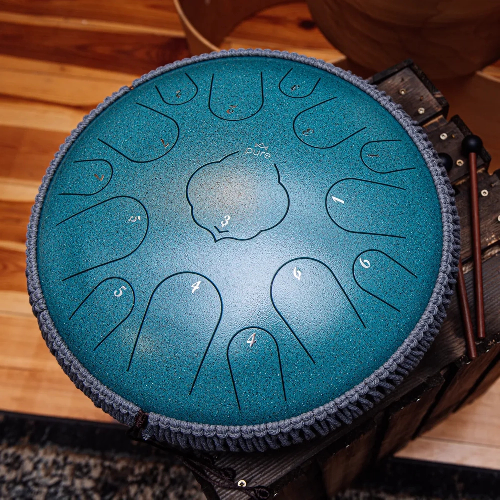 Pure Tongue Drum Lotus 14" 15 tonów (D-Dur) MALACHITE