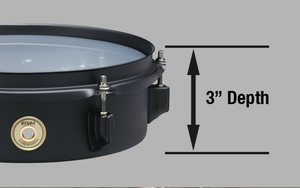 Tama Metalworks Black Steel 8x3 Mini-Tymp BST83MBK