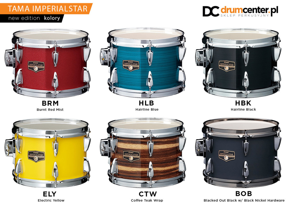 Tama Imperialstar na 22" IP52H6WBRM Burnt Red Mist + Talerze Meinl