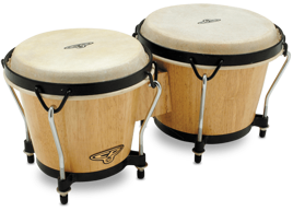 Latin Percussion CP Traditional Bongos, Natural Wood