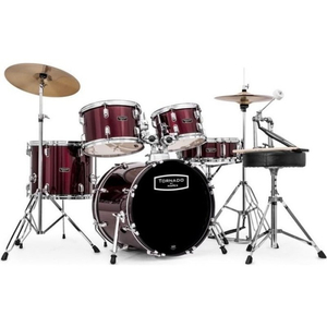 Mapex Tornado 18 Red + Talerze + Stołek - Perkusja dla dzieci 6-9 lat