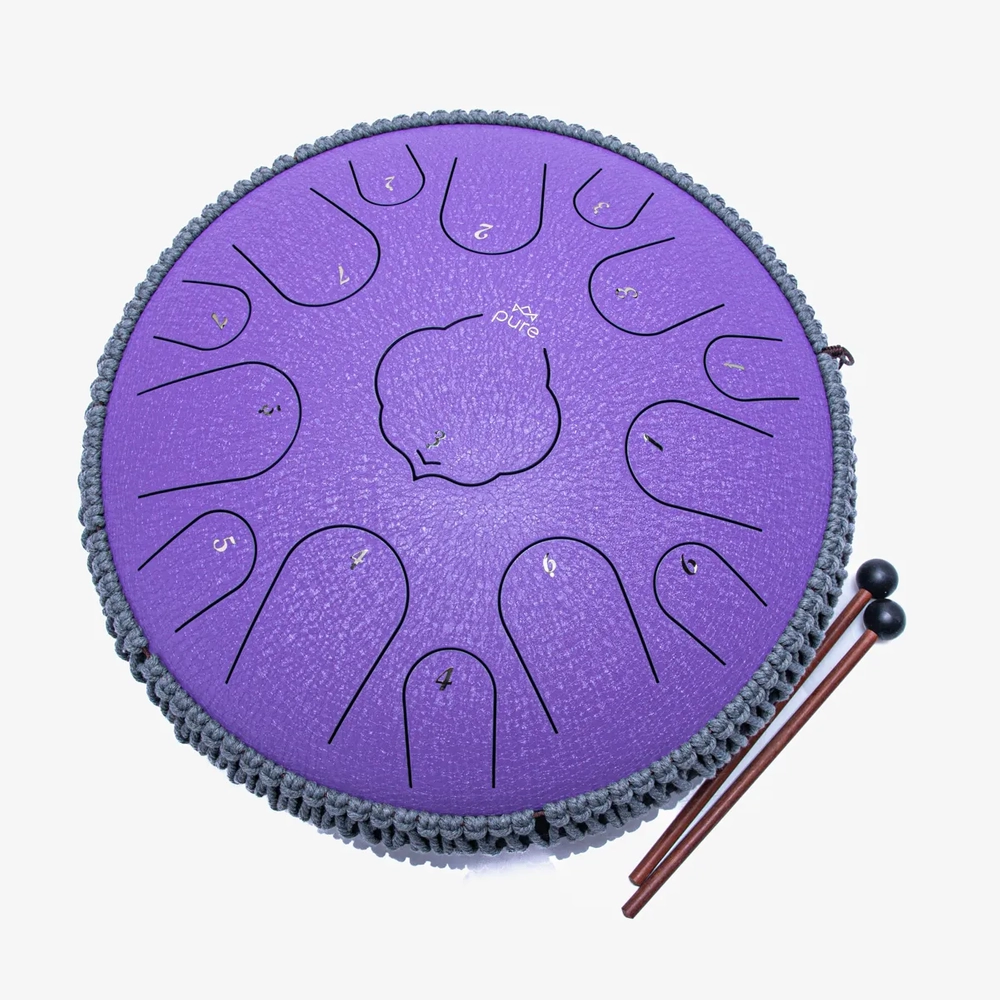 Pure Tongue Drum Lotus 14" 15 tonów (D-Dur) LAVENDER