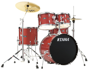 Tama Stagestar na 20 + talerze Meinl + Stołek (Candy Red Sparkle)