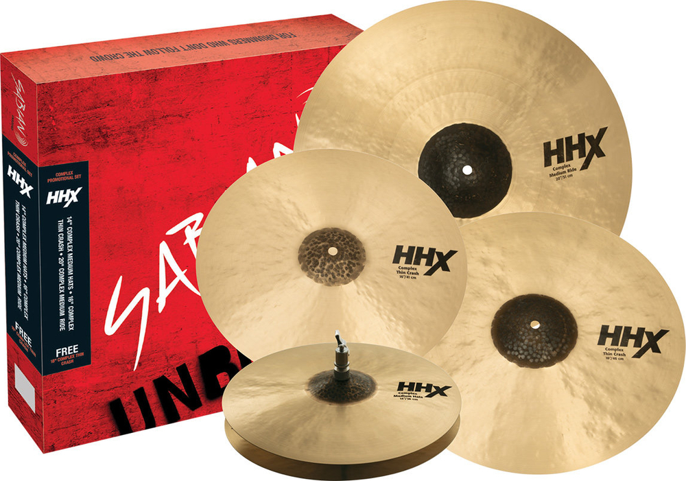 Sabian HHX Complex Set 14, 16, 20 + 18 FREE