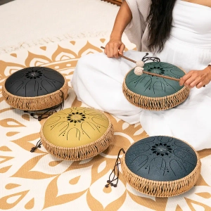 Meinl Sonic Energy Steel Tongue Drum 10" Dark Green MOSTD4DG