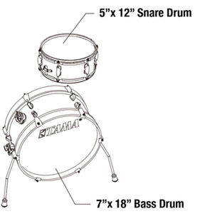 Tama Club Jam Mini Basic Kit 18 (Charcoal Mist)
