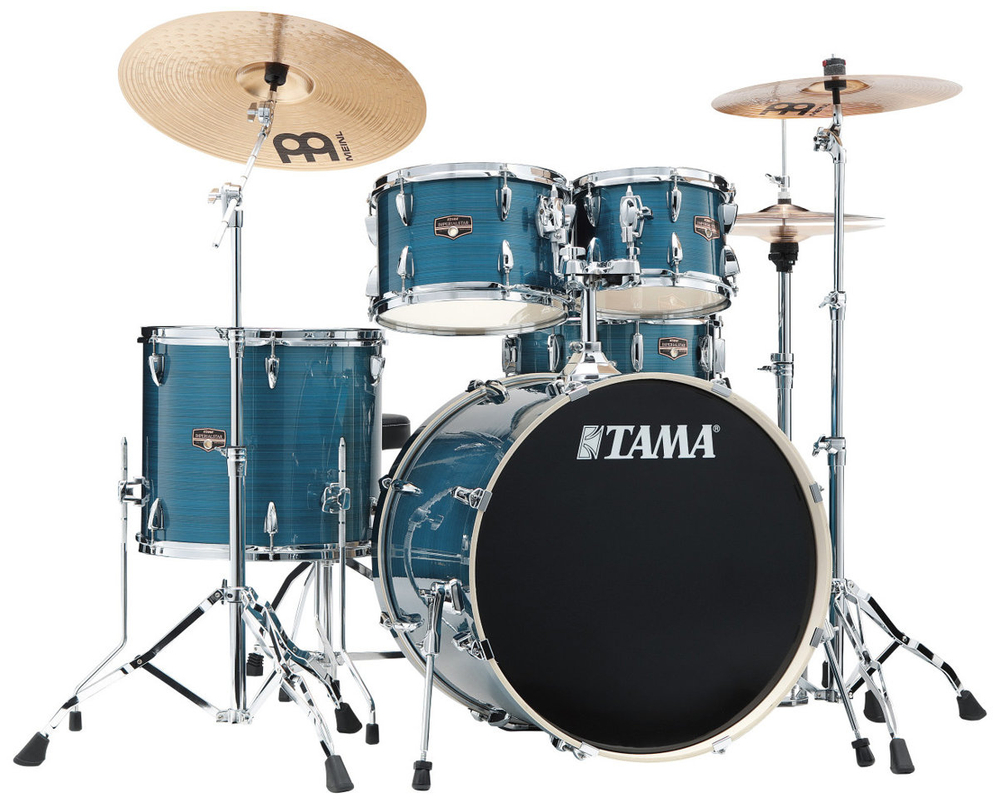 Tama Imperialstar na 22" IP52H6WHLB Hairline Blue + Talerze Meinl