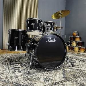 [SPRZEDANE] Perkusja Pearl Roadshow 22 +Talerze Sabian + Stołek (BLACK) [UŻYWANA PERKUSJA Z GWARANCJĄ]