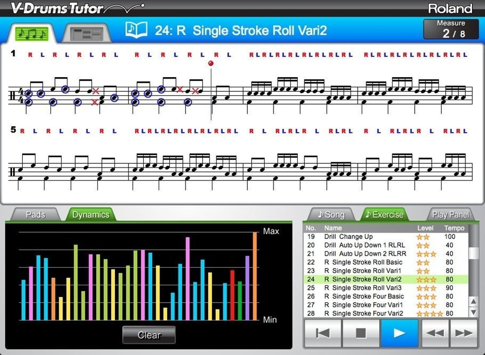 Roland DT1 Program do nauki gry na V-Drums