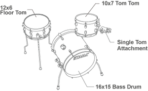 Tama Club Jam Suitcase Kit (Indigo Sparkle)