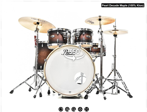 Pearl Decade Maple 22 (Satin Brown Burst)