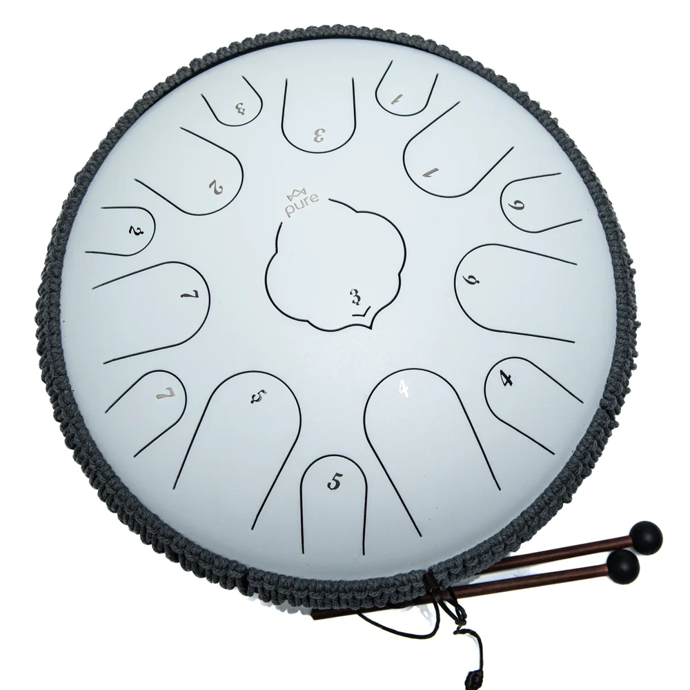 Pure Tongue Drum Lotus 14" 15 tonów (D-Dur) WHITE