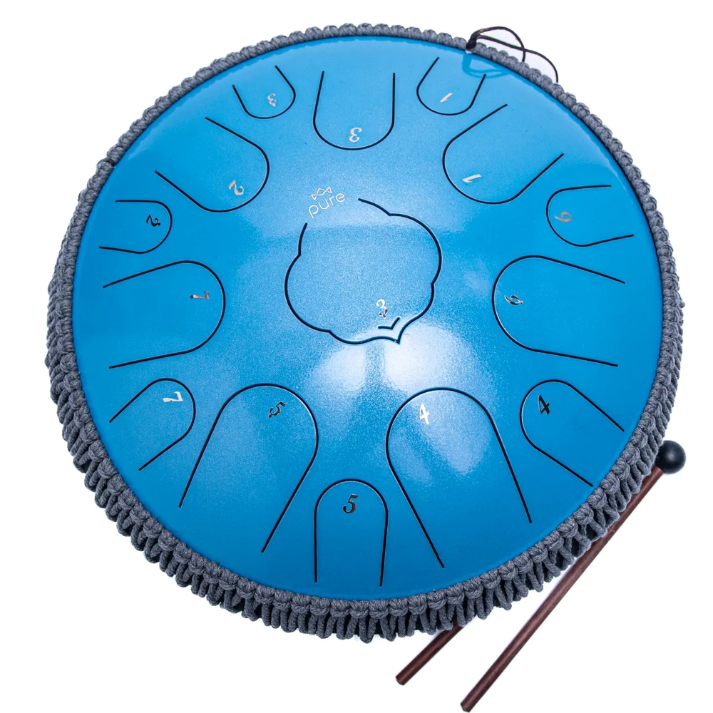 Pure Tongue Drum Lotus 14" 15 tonów (D-Dur) BLUE