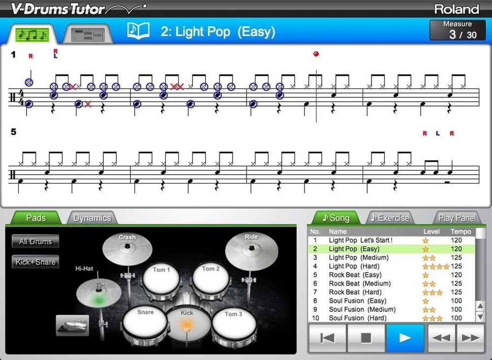 Roland DT1 Program do nauki gry na V-Drums