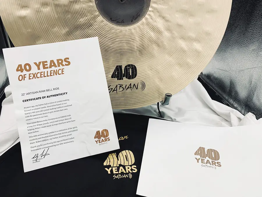 Sabian Artisan 40th Anniversary Raw Bell Ride 22 (A2272LE)