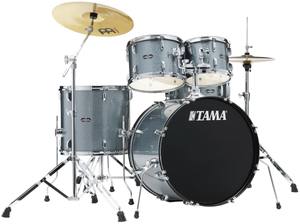 Tama Stagestar + talerze Meinl + Stołek (Sea Blue Mist)