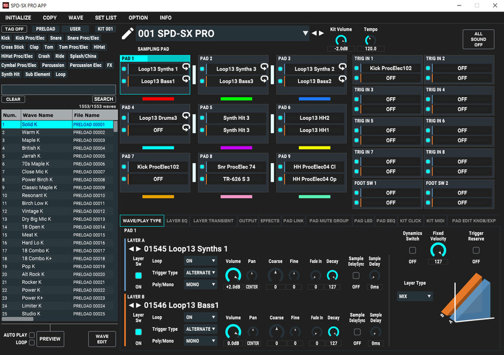 Roland SPD-SX PRO Sample Pad