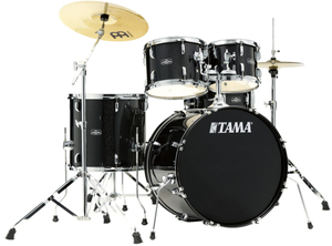 Tama Stagestar + talerze Meinl + Stołek (Black Night Sparkle)