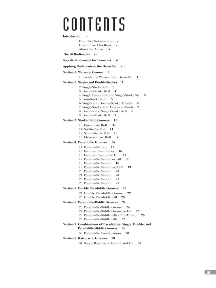 Rudiment Grooves for Drum Set