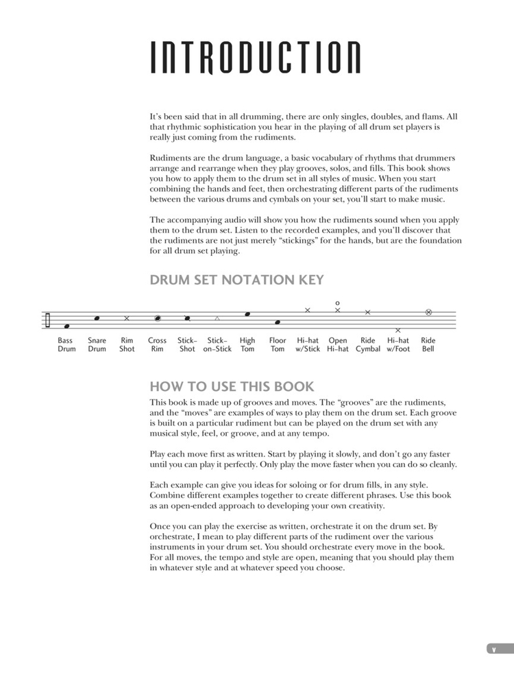 Rudiment Grooves for Drum Set