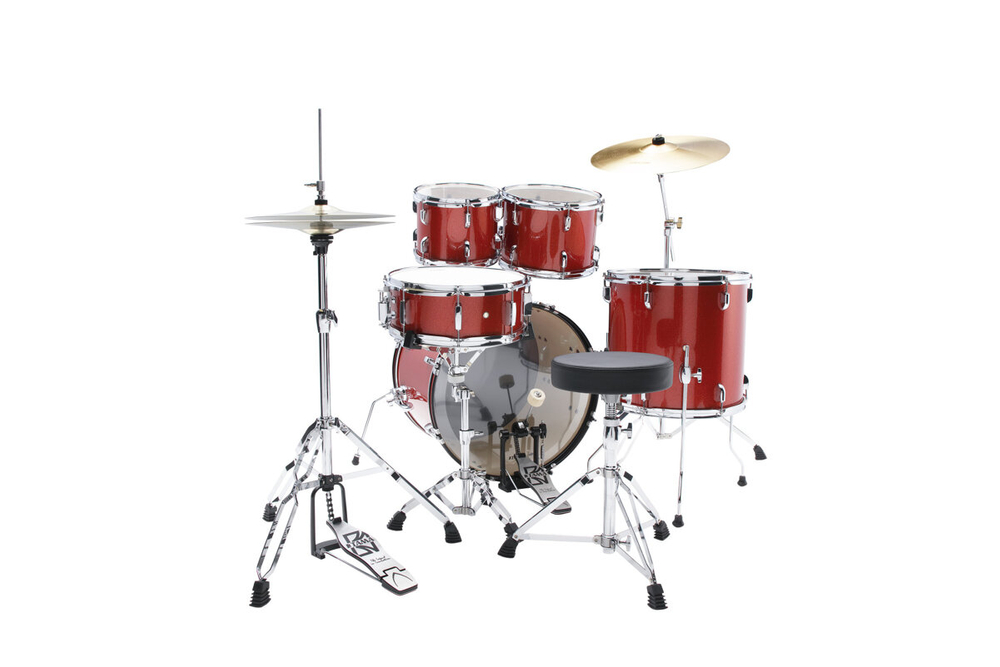 Tama Stagestar na 20 + talerze Meinl + Stołek (Candy Red Sparkle)