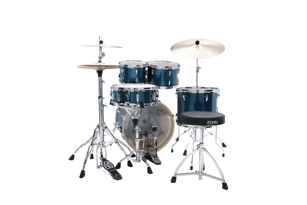 Tama Imperialstar na 20" IP50H6W Hairline Blue + Talerze Meinl