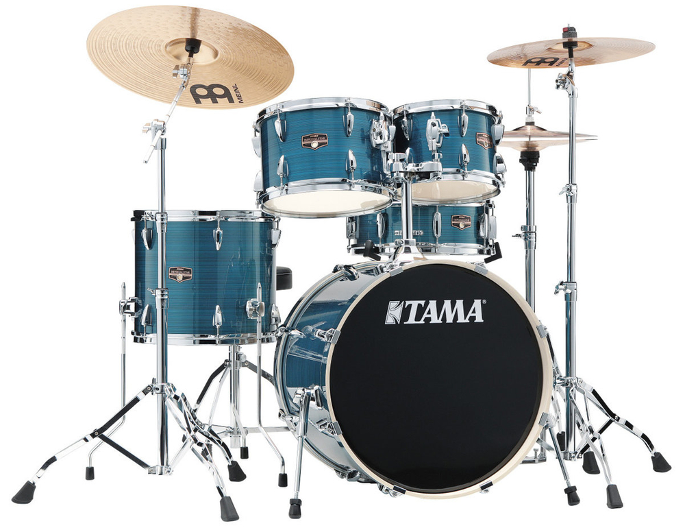 Tama Imperialstar na 20" IP50H6W Hairline Blue + Talerze Meinl