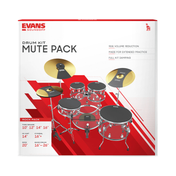 Evans Sound Off Zestaw wyciszaczy 10 12 16 + 14 + bass + talerze
