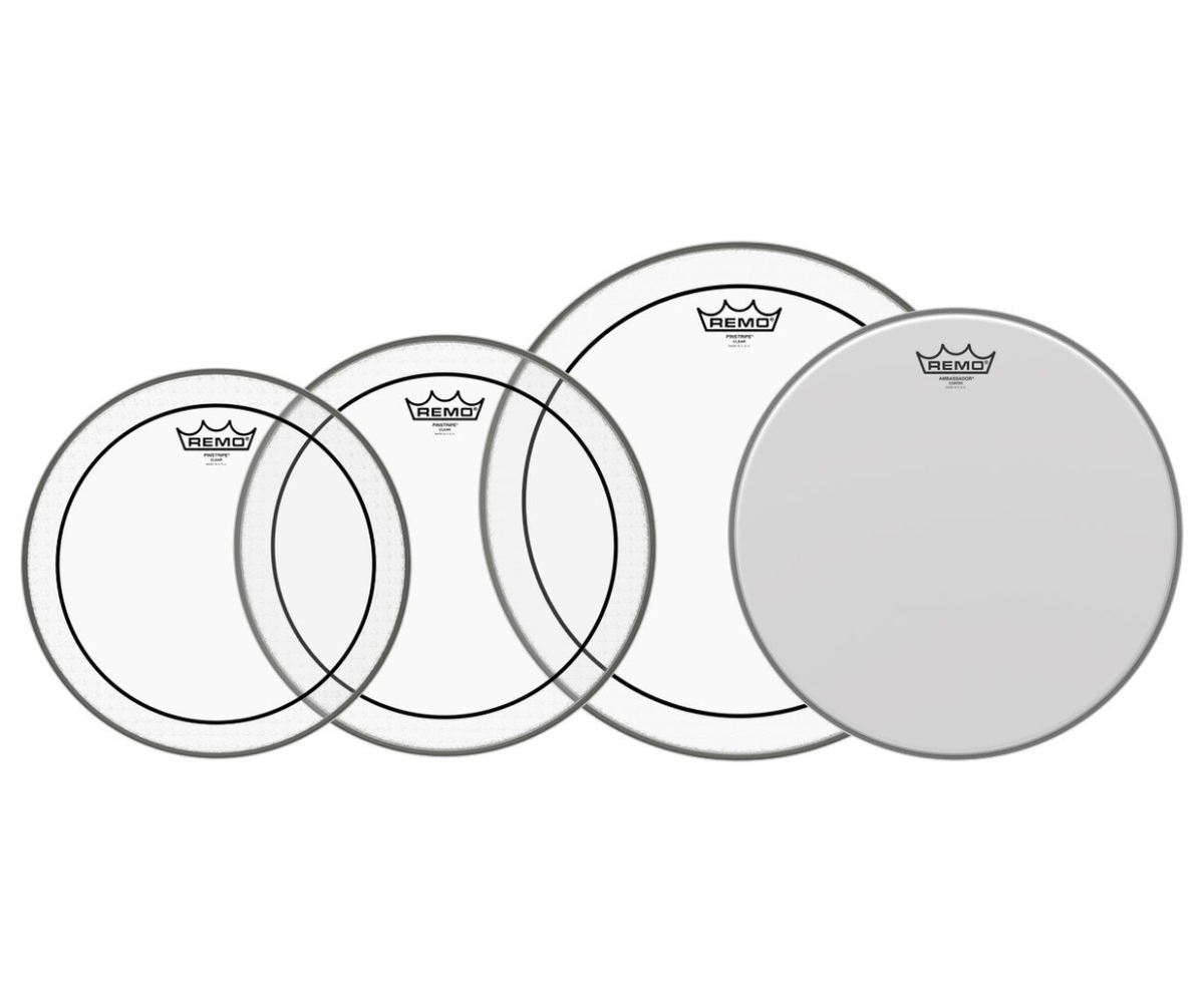 Remo Pack 12 13 16 Pinstripe Clear + 14 Ambassador
