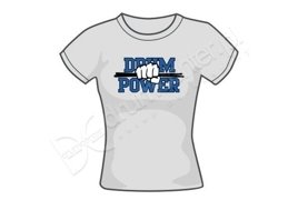 Koszulka Damska - Drum Power (szara)